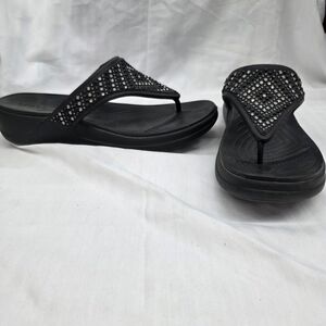 Crocs Monterey Shimmer Wedge Flip Sandals